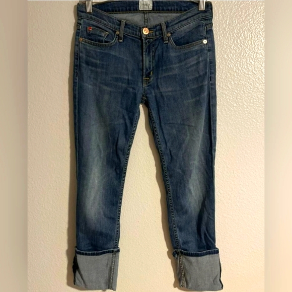 HUDSON Women's Muse Crop Skinny With 5-Inch Cuff Jeans Size 27 - Picture 4 of 9